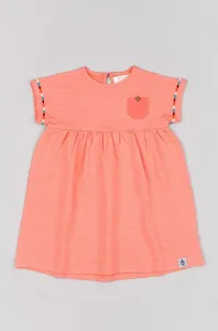 Dětské bavlněné šaty zippy oranžová barva, mini, oversize