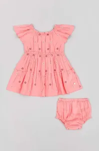 Dětské bavlněné šaty zippy růžová barva, mini #5036435