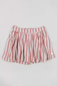 Dětské bavlněné šortky zippy růžová barva, vzorované