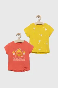 Dětské bavlněné tričko zippy 2-pack oranžová barva