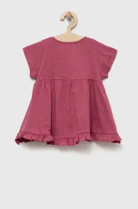 Dětské bavlněné tričko zippy fialová barva