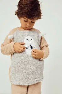 Dětské pyžamo zippy hnědá barva, s aplikací