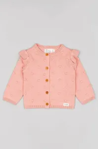 Dětský bavlněný kardigan zippy růžová barva #5520442
