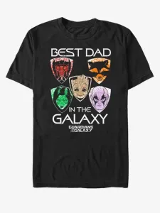 ZOOT.Fan Marvel Best dad in the galaxy Strážci Galaxie Triko Černá