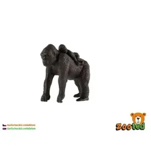 Zooted Gorila horská s mládětem plast 9 cm