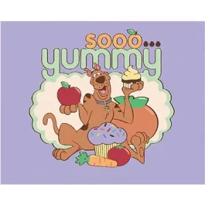 Scooby s muffinem (Scooby Doo), 40×50 cm, bez rámu a bez vypnutí plátna