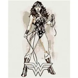 Wonder Woman černobílý plakát II, 40×50 cm, bez rámu a bez vypnutí plátna