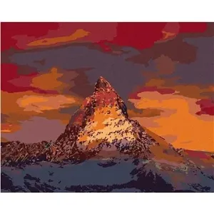 Západ slunce na horách, 40×50 cm, bez rámu a bez vypnutí plátna