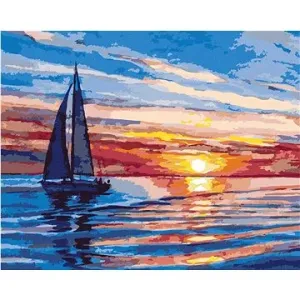 Západ slunce na moři, 40×50 cm, bez rámu a bez vypnutí plátna