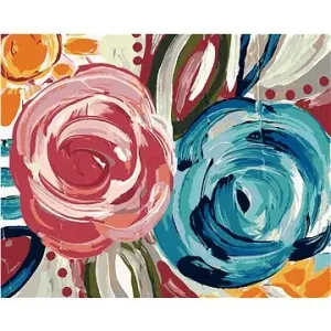 Barevné květiny (Haley Bush), 40×50 cm, bez rámu a bez vypnutí plátna