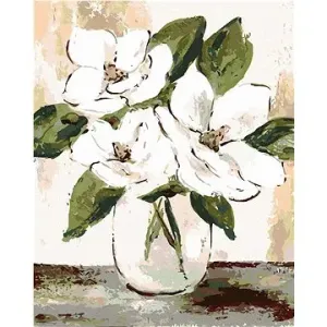 Bílé magnólie (Haley Bush), 40×50 cm, vypnuté plátno na rám