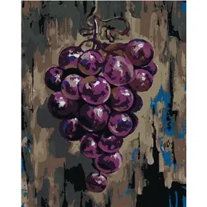 Fialové hroznové víno, 40×50 cm, vypnuté plátno na rám