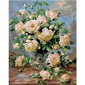 Malování podle čísel - Bílé růže