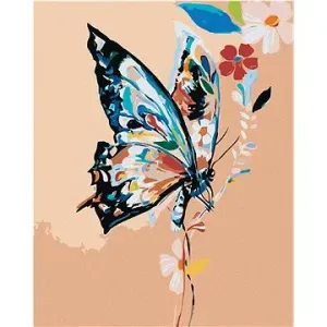 Malování podle čísel - Kytičkový motýl
