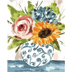 Zátiší květiny ve váze (Haley Bush), 40×50 cm, vypnuté plátno na rám