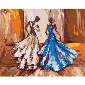 Dvě ženy na plese, 40×50 cm, vypnuté plátno na rám