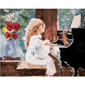 Holčička hrající na piano