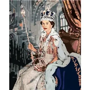 Korunovace královny Alžběty II., 40×50 cm, vypnuté plátno na rám