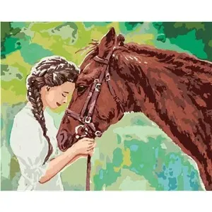 Mladá dívka s koněm