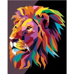 Malování podle čísel - Barevný lev moderní styl