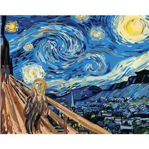 Malování podle čísel - Výkřik na hvězdnou noc - inspirace van Goghem