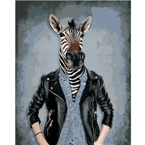 Malování podle čísel - Zebra v oblečení