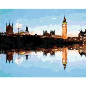 Londýn v odraze, 40×50 cm, bez rámu a bez vypnutí plátna