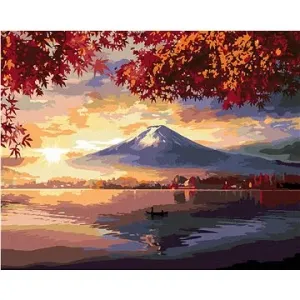 Malování podle čísel - Japonsko hora a jezero