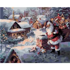 Malování podle čísel - Santa Claus s dárky