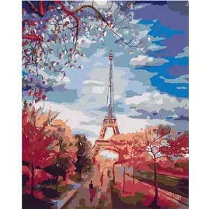 Malování podle čísel - Stromová alej k Eiffelovce
