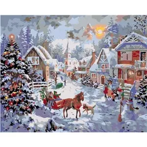 Malování podle čísel - Vánoce v malebné vesničce