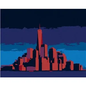 Zářicí Manhattan v New Yorku, 80×100 cm, bez rámu a bez vypnutí plátna