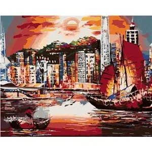 Zuty - Malování podle čísel - HONG KONG, 80x100 cm, vypnuté plátno na rám