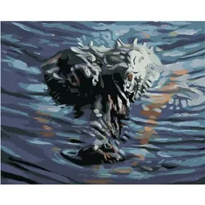 Zuty - Malování podle čísel - ALIGÁTOR HLAVE VE VODĚ (D. RUSTY RUST), 80x100 cm, vypnuté plátno na r