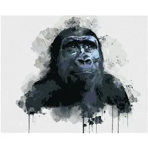 Černá gorila, 80×100 cm, bez rámu a bez vypnutí plátna