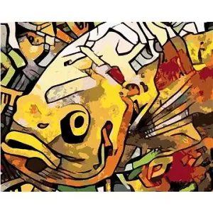 Graffiti ryba, 40×50 cm, bez rámu a bez vypnutí plátna