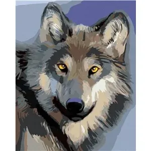 Hlava vlka, 80×100 cm, bez rámu a bez vypnutí plátna