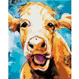 Kráva, 80×100 cm, vypnuté plátno na rám