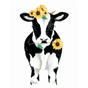 Kráva se slunečnicemi