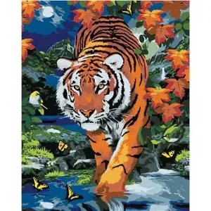 Malování podle čísel - Číhající tygr a úplněk (Howard Robinson)