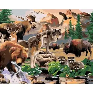 Malování podle čísel - Divoká zvířata v údolí (Howard Robinson)