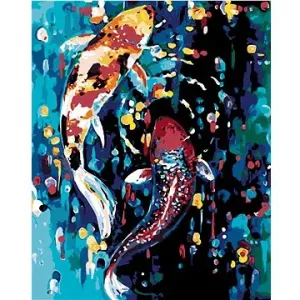 Malování podle čísel - Dvě barevné rybky