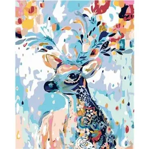 Malování podle čísel - Kytičkový jelen