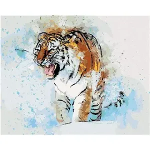Malovaný tygr, 40×50 cm, bez rámu a bez vypnutí plátna