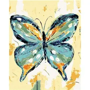 Modrooranžový motýl (Haley Bush), 80×100 cm, vypnuté plátno na rám
