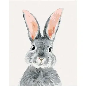 Šedý králík, 40×50 cm, bez rámu a bez vypnutí plátna