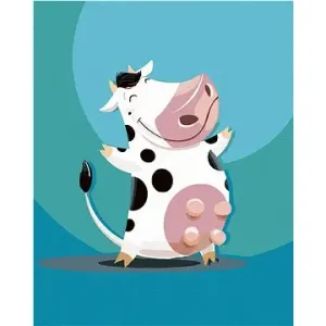 Usmívající se kráva, 80×100 cm, bez rámu a bez vypnutí plátna