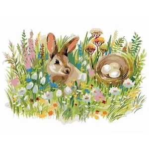 Velikonoční králík, 80×100 cm, bez rámu a bez vypnutí plátna