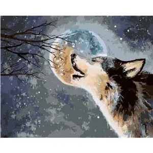 Vlk vyjící na měsíc