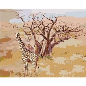 Žirafa v Keni, 80×100 cm, vypnuté plátno na rám